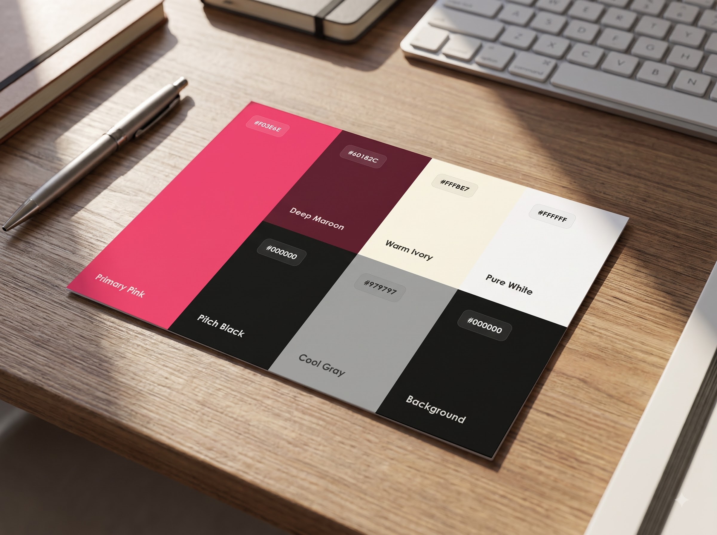 Vyybee color palette mockup