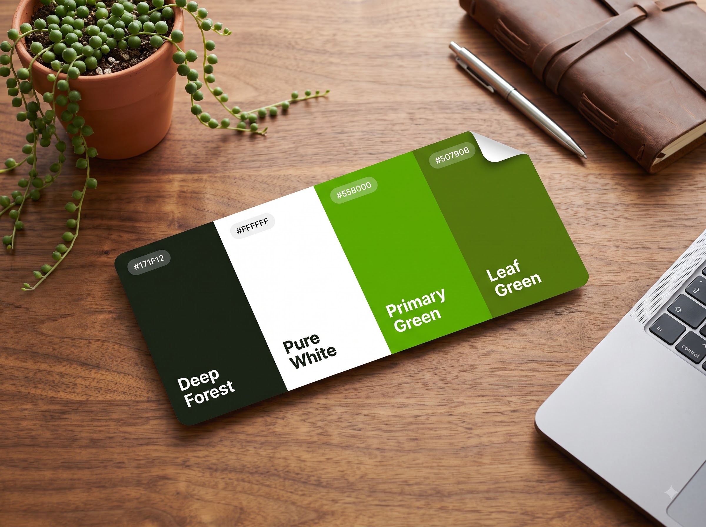 Planto color palette mockup