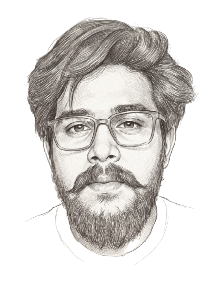 Pencil sketch portrait of Abhishek Singh